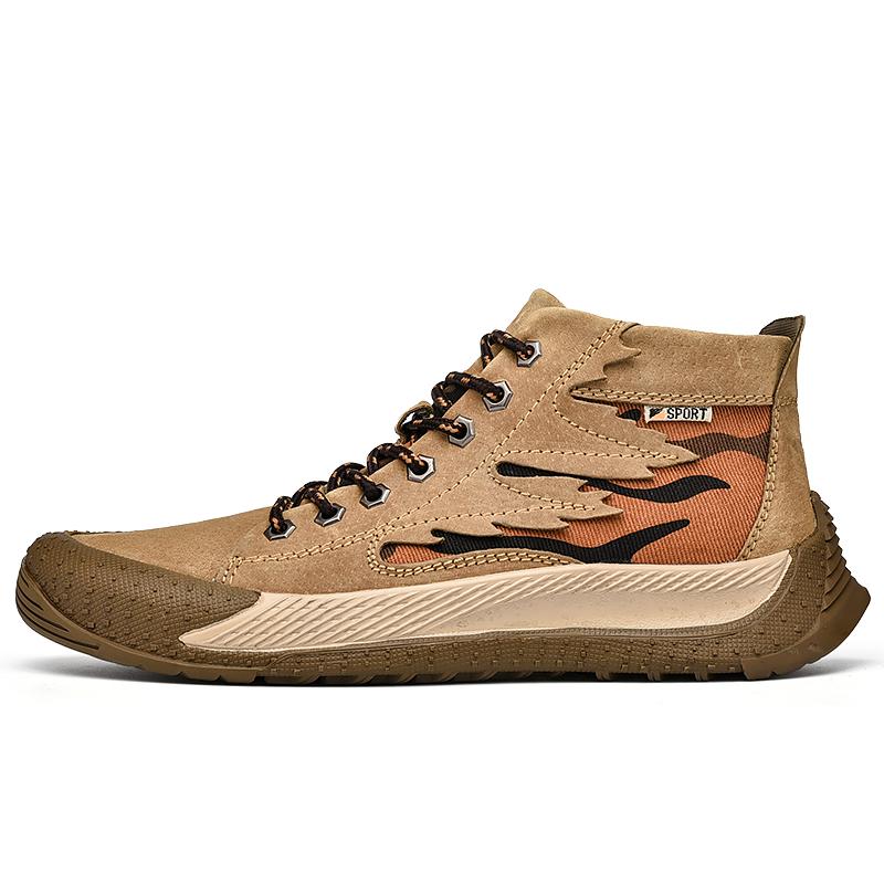 Мужская новая кожаная спортивная обувь на открытом воздухе, повседневная обувь, деловая кожаная обувь для доски, ботинки