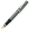 Xezo Incognito Zinc Green Diamond-Cut Lacquered Brass Fountain Pen, Fine Nib, Incognito Zinc F-1
