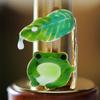 Creative Lotus Leaf Frog Brooch High-End Female Cute Animal Corsage Niche Design Sense Anti-Light Pin With Jewelry