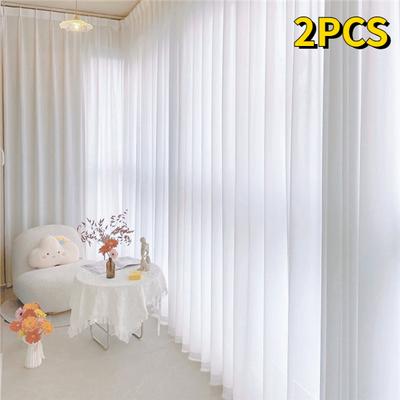 Горячие Однотонные Белые Прозрачные Тюлевые Шторы для Украшения Гостиной Шторы для Комнаты Спальни Кухонные Шторы 20 Цветов