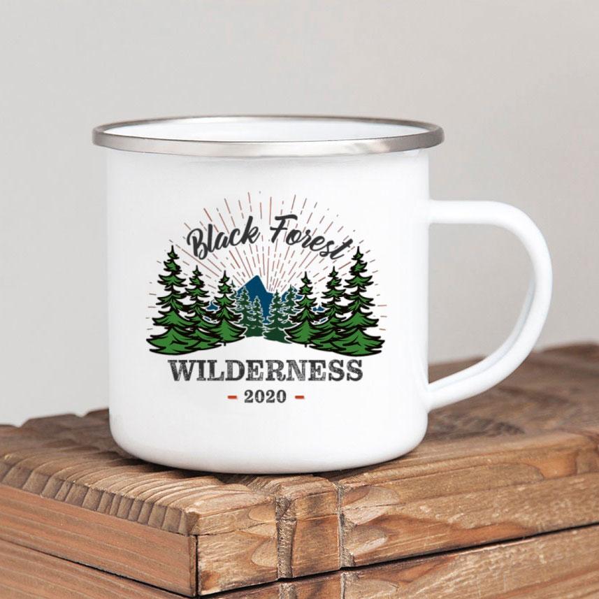 Эмалированная кружка для кофе Forest Camp Adventure Together Camping Cup Идея подарка для Camper Campfire Кружки для походов на открытом воздухе Фестиваль путешествий