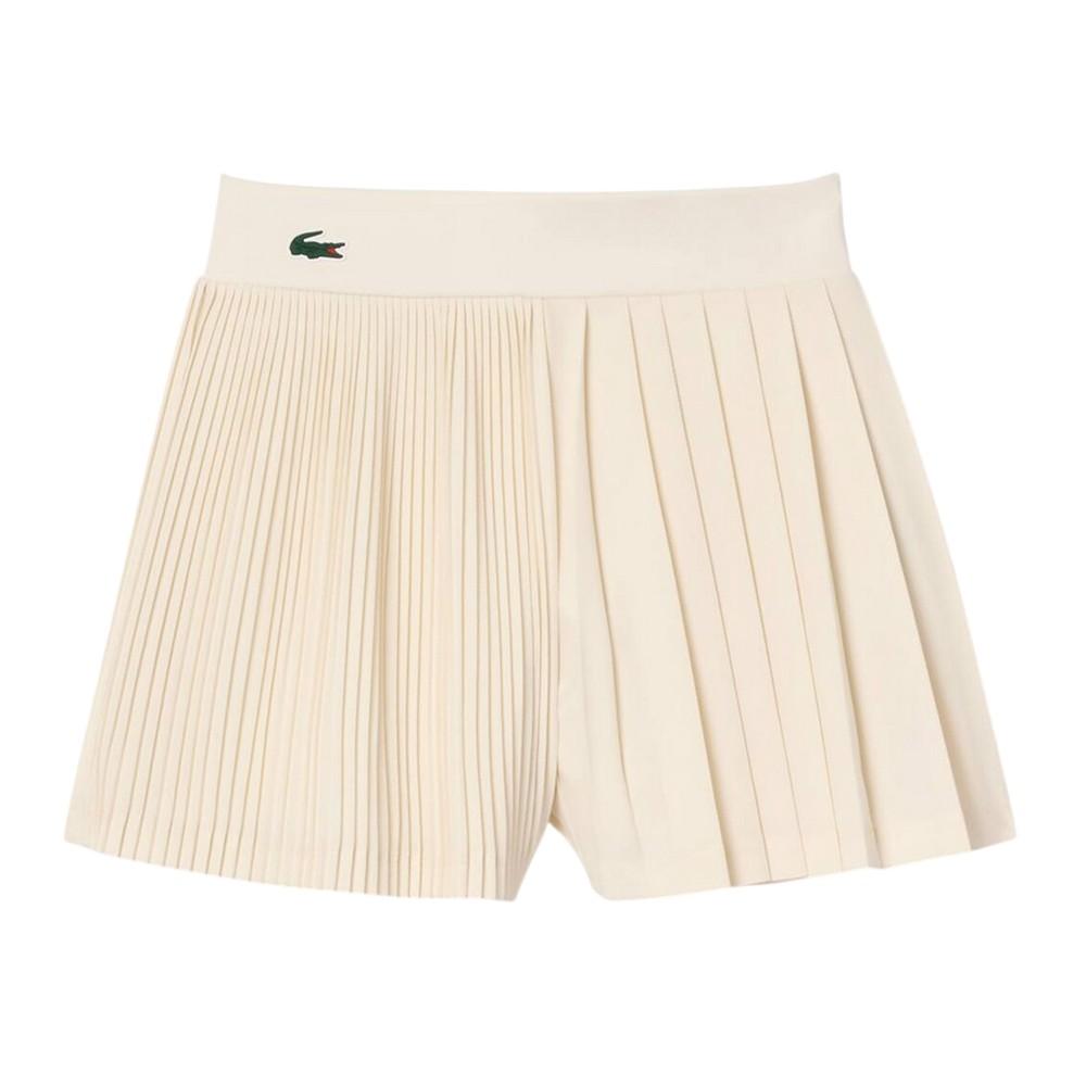 Lacoste Womens/Ladies Recycled Polyester Pleated Lined Tennis Shorts