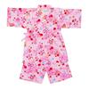 Jinbei for Top and Bottom Floral 120cm Girls, Kids, 100% Cotton, Set, Print, Pink,