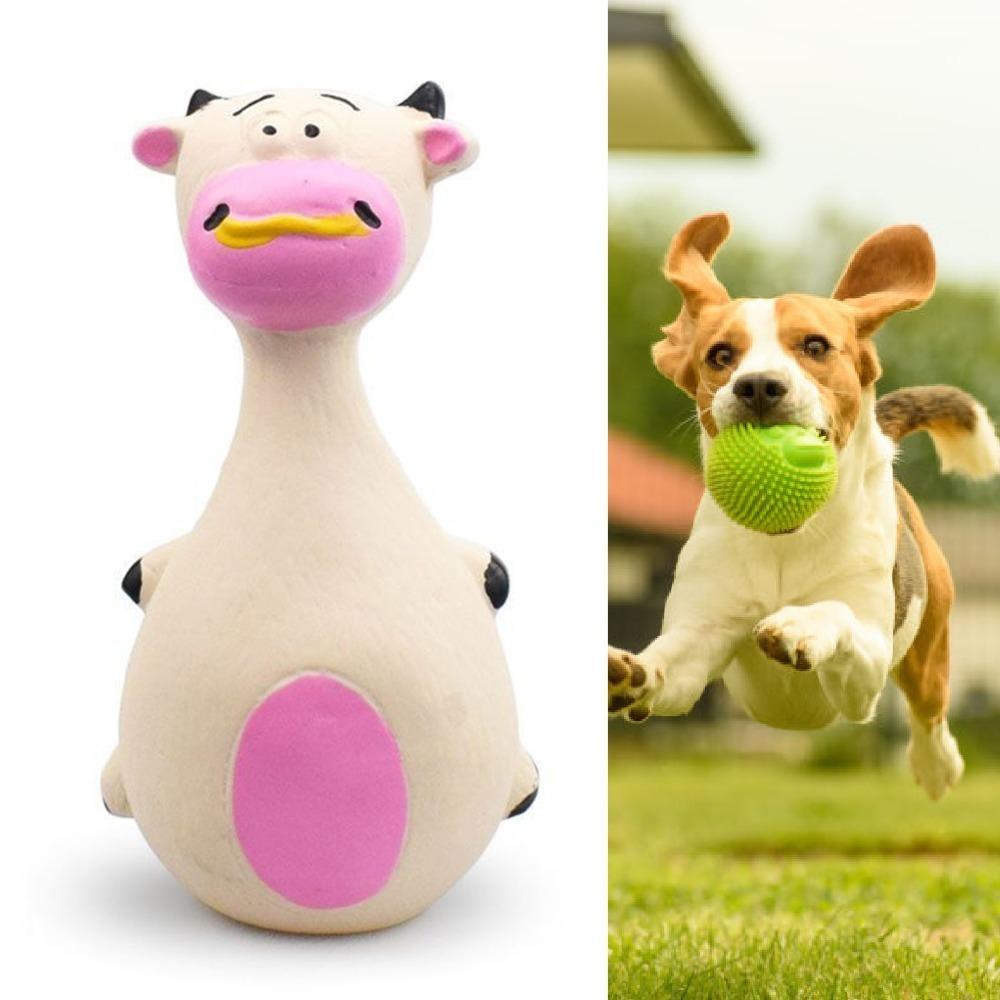 Bite Tough Squeaky Chew Toy Natural Latex Interactive Dog Play Toy  Indoor Entertainment
