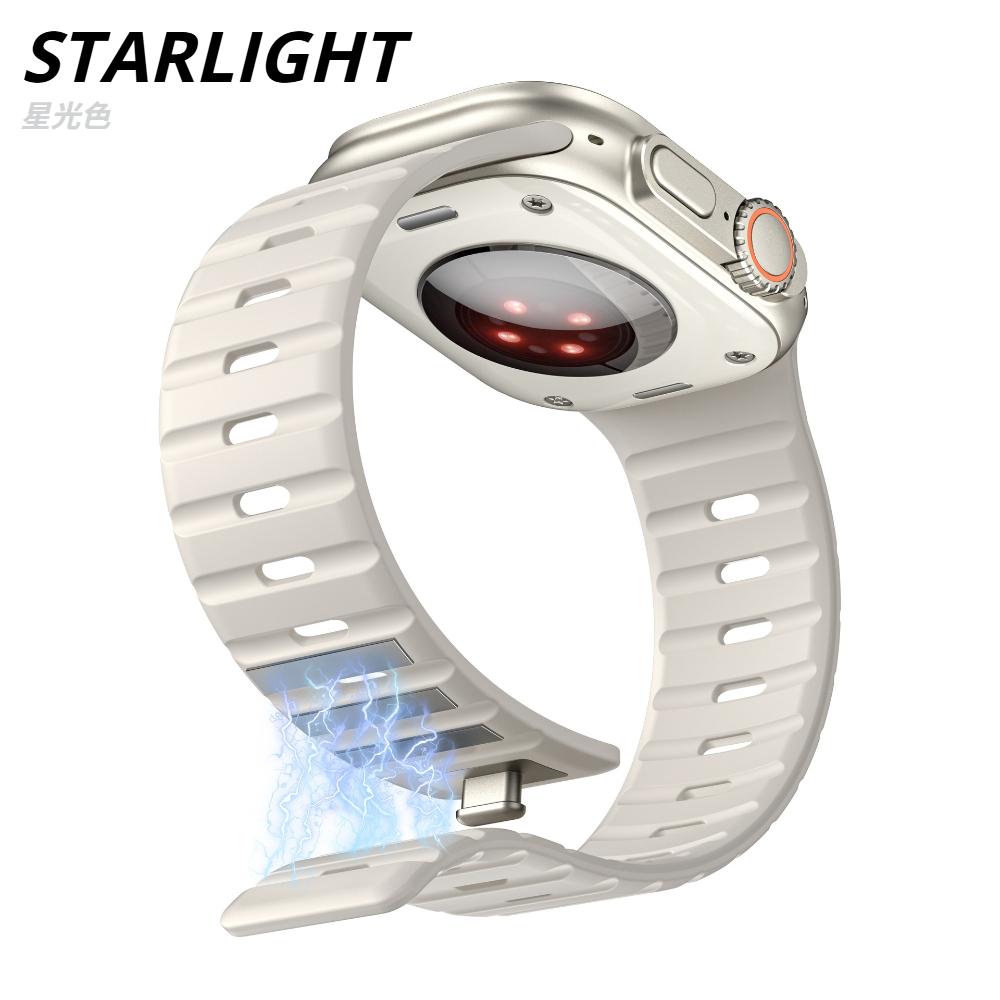 Силиконовый ремешок для Apple Watch Ultra 3/2/1 49мм 11 10 46мм 42мм Магнитный браслет IWatch 9 8 7 6 5 4 SE 45мм 41мм 44мм 40мм