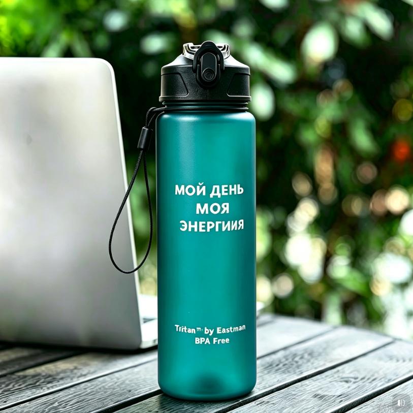750ml Men's Durable Pop-up Lid Water Cup with Straw and Handle for Outdoor Sports