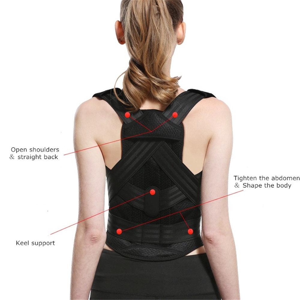 Регулируемый магнитный корректор осанки для детей, взрослых, мужчин и женщин, поддержка позвоночника, спины, плеч, поясничного отдела, предотвращает сутулость