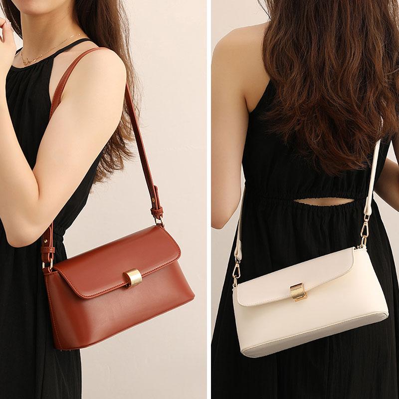 Women's Bag   PU Leather Shoulder Bag Designer Luxury Handbags Fashion Crossbody Rectangular Bags for Woman