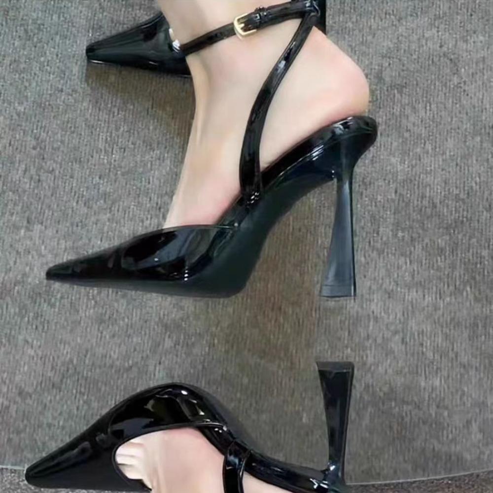 Shoes For Women 2026 Fashion Summer Pointed Toe High Heels Sexy Ankle Strap Evening Party Sandal Sweet With Ankle Buckle Strap