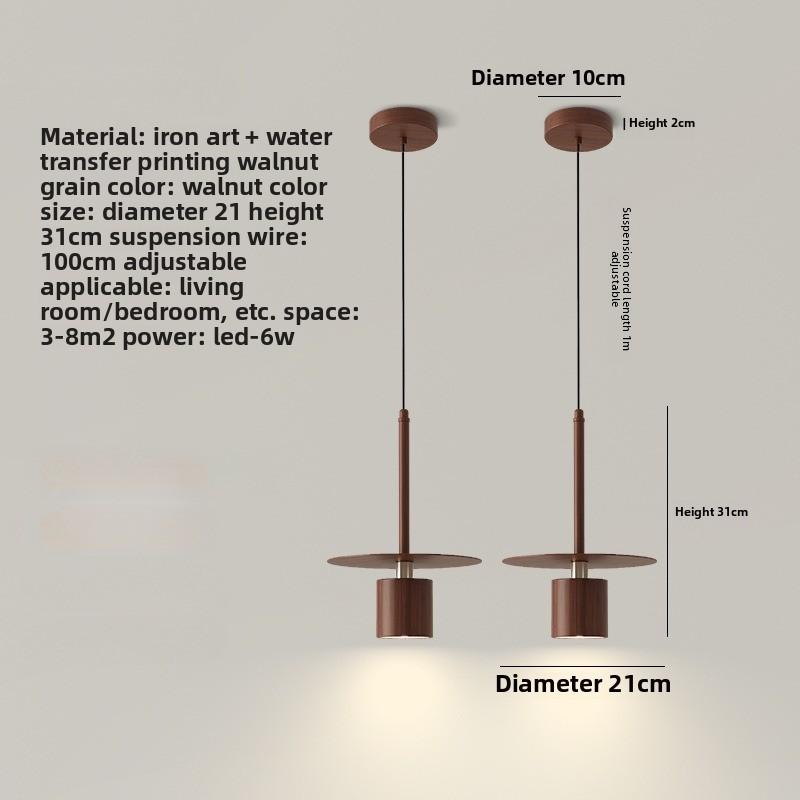 Простая вертикальная маленькая люстра для изголовья кровати