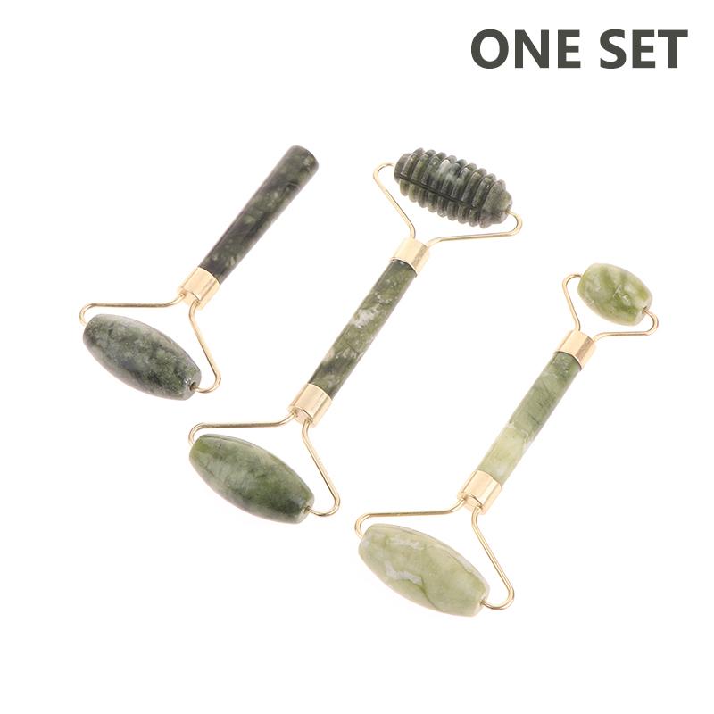 3 шт. Гуаша натуральный камень массаж лица нефритовый ролик Гуаша набор инструментов для массажа тела и лица спа