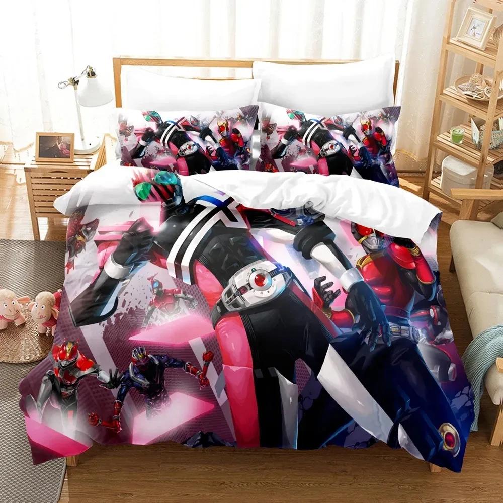 Комплект постельного белья Kamen Rider, пододеяльник, наволочка, удобный стеганый комплект постельного белья, комплект постельного белья размера «king size» для дома и офиса