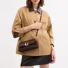 COACH Jet Coated Canvas With Cow Leather Crossbody Bag, Shoulder Bag Medium Women's Maple Brown CBA83-B4YDT