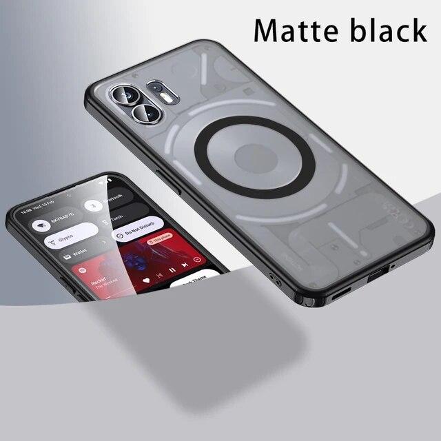 Матовый прозрачный магнитный чехол для беспроводной зарядки Magsafe For Nothing Phone 2A 2 1 Военная акриловая противоударная задняя крышка Shell for Nothing Phone 2