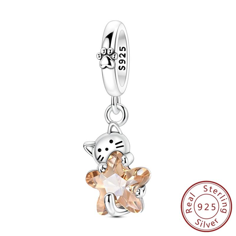 Шармы Бусины Оригинальная Медь Кошка Собака Домашнее Животное Животное Шарм Подвеска Подходит Браслет Браслет Сделай Сам Женский Мужской Сделай Сам Изготовление Ювелирных Изделий