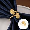 Ginkgo Leaf Napkin Ring Gold Silver Napkin Ring Wedding Event Decor Crafts Holder Handmade Home Party Supplies Table Decor
