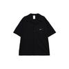 Solid Color Logo Polo Collar Short Sleeve Casual Shirt Men Tops Black FB6985-010