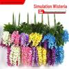 Wisteria Artificial Hanging Vine - Violet Flower Decor for Indoor Ceilings & Weddings