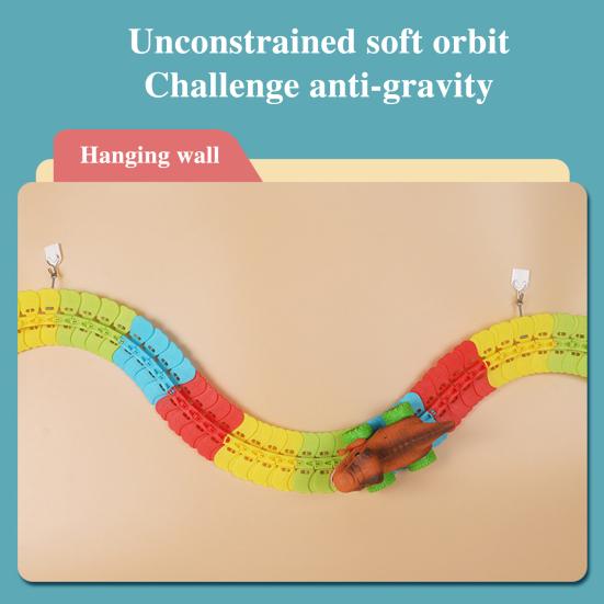 1 комплект игрушечных треков для машинок-динозавров с легкой музыкой, обучающий трек для самостоятельного изготовления