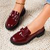 British Style Platform Loafers Women 2024 Plus Size Round Toe Single Shoes Woman Thick Bottom Pu Leather Shoes Designer Shoes