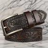 PU Embossed Leather Belt Embossed Waistband Retro Women's Faux Leather Belt