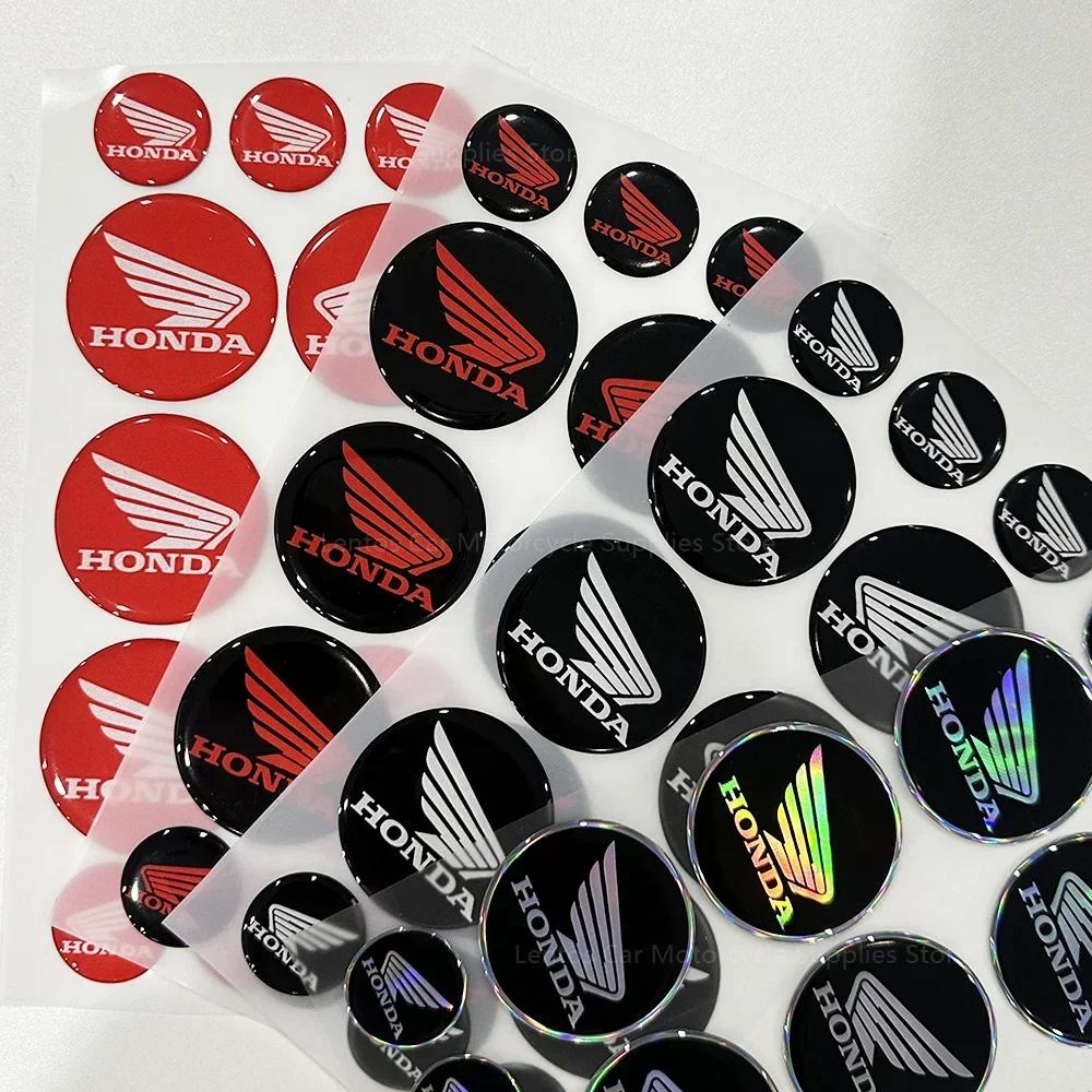 BXK3 3D Car Logo Stickers Suitable for Honda Motorcycle Reflective Waterproof Motorcycle Racing Decorative Soft Adhesive Stickers