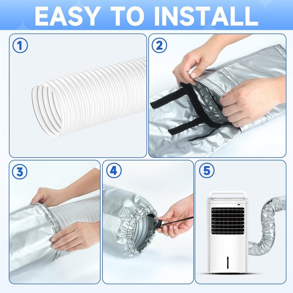 Portable Air Conditioner Hose Cover Waterproof Insulation Tube Sleeve for AC Unit with Thermal Protection