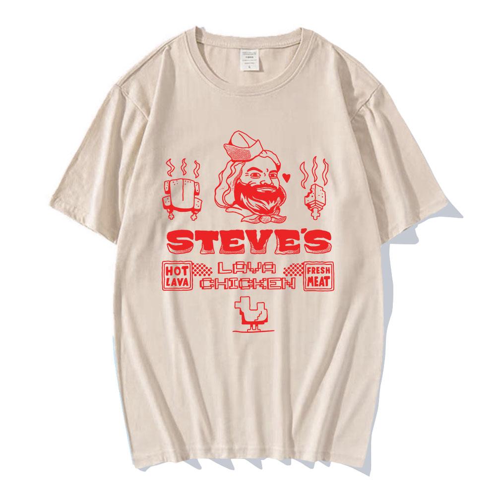 Hot Lava Chicken Jockey T-shirt Game Fashion Cartoon Graphic Tshirts Short Sleeve O-neck Cotton Soft T Shirt for Men Unisex Streetwear