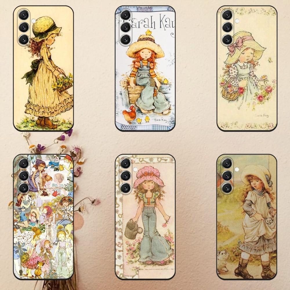Чехол для телефона Sarah Kay для Samsung Galaxy A13, A21s, A22, A31, A32, A52, A53, A71, A80, A91, Мягкий черный чехол