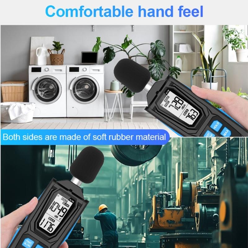 Easy Carry  Decibel Noise Meter 30 to 130dB ranges  with Data Retention Handheld Sonometer Simple for Home & Professional Use