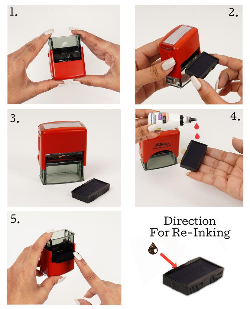Printtoo Return To Sender Not At This Address Self Inking Rubber Stamp Pre,Inked Office Stamp, Home Office Business Stationery, 38 X 14 Mm,