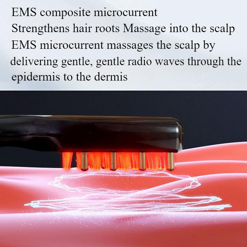 Microcurrent essential oil introduction nursing anti hair loss medication comb electric red blue light meridian massage comb