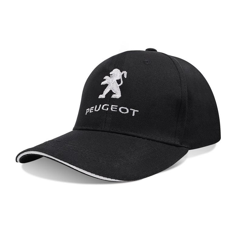 2026 Hot Car Sticker Fashion Car Baseball Cap Visor Sun Hat Unisex Adjustable Cotton For Peugeot 106 107 206 307 308 207 3008 20