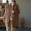 Autumn and Winter Women's Down Cotton Jacket Loose Commuting Retro Parkas