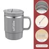 WORTHBUY 304 Нержавеющая сталь кружка для кофе с крышкой, двухстенная изолированная кружка для воды с ручкой и крышкой, термостойкая посуда для напитков