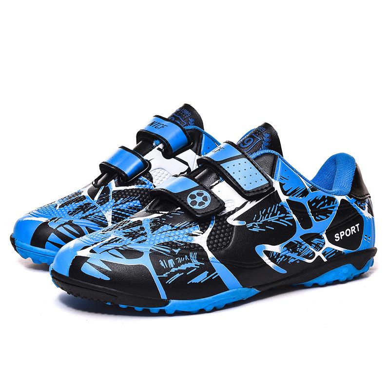 Football Shoes Children's Broken Nails Spikes Outdoor Elementary and Secondary School Students Velcro Student Sneakers Training Competition Sneakers