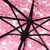 1PC Portable cute flower household rain gear cherry blossom transparent umbrella wind and rain protection 3 fold PVC umbrella