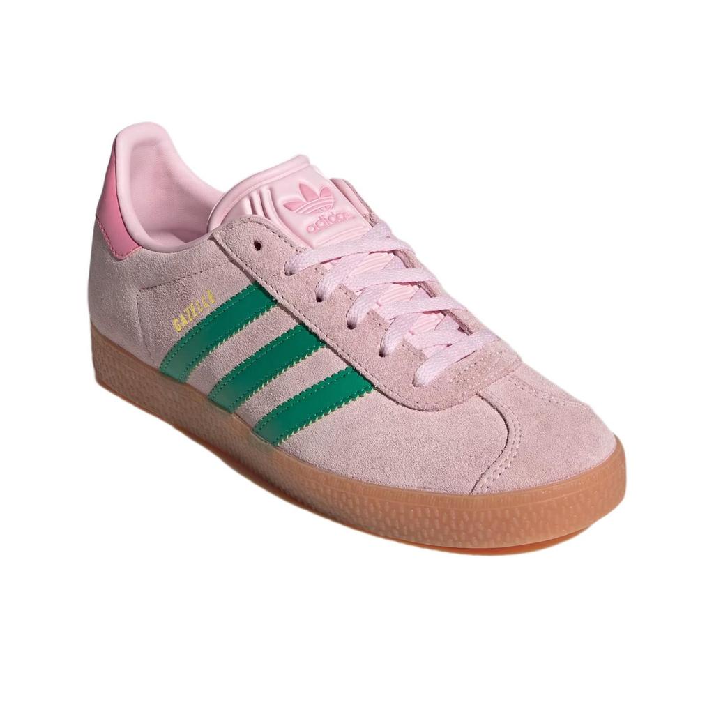 Adidas Кроссовки Gazelle J Clear Pink Court Green для детей Bliss-Pink JP7128