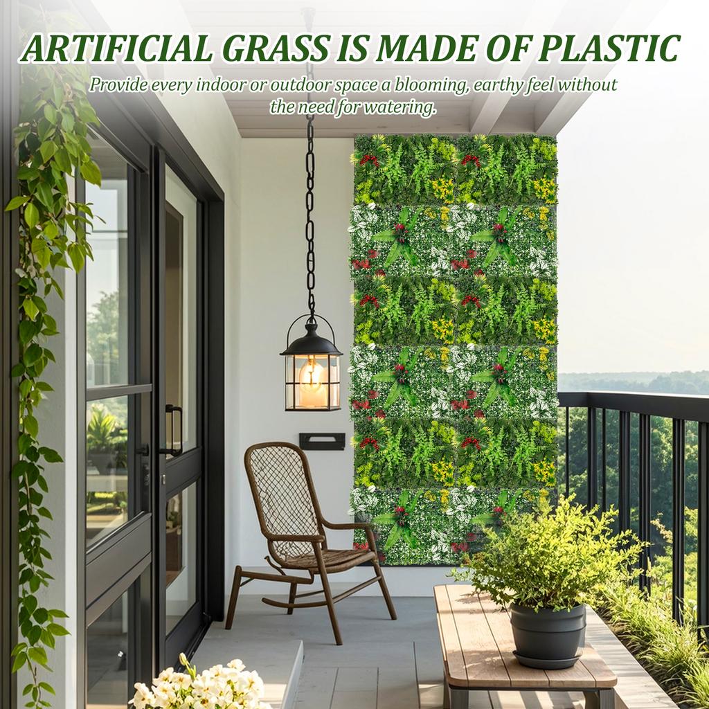 Панель для стены из искусственных растений сделай сам, пластиковая подвесная трава, фон, настенная панель, уличный искусственный экран для забора для конфиденциальности для дома, сада