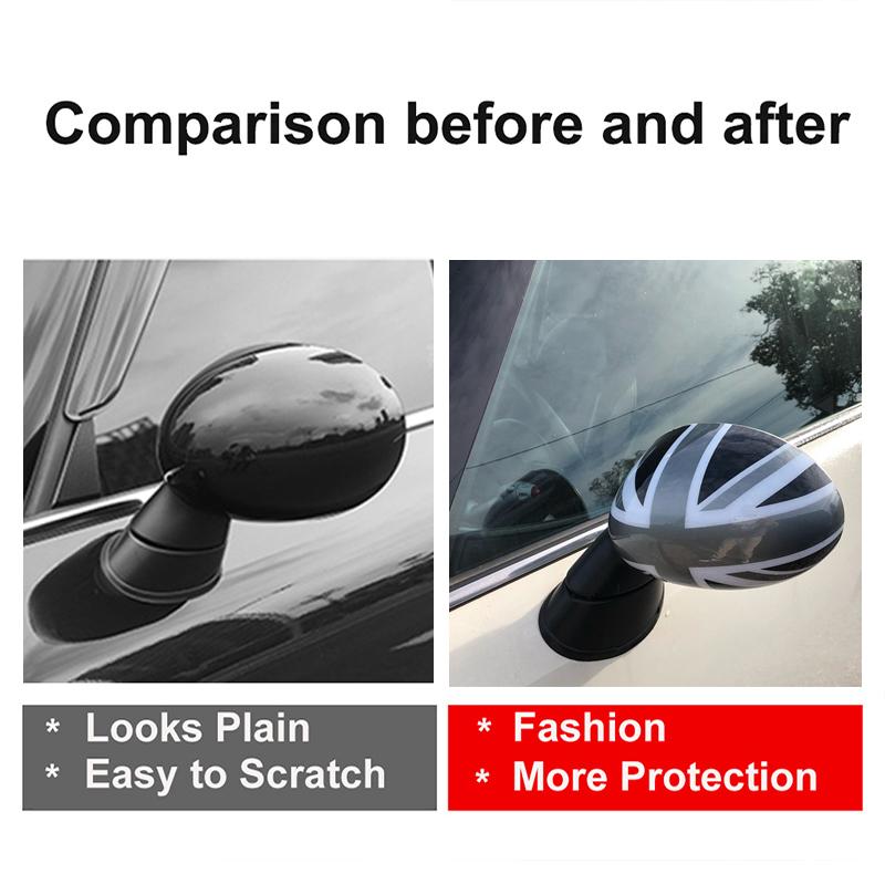 2pcs Manual Union Jack Fold Wing Mirror Caps Cover For BMW MINI COOPER R55 R56 R57 R58