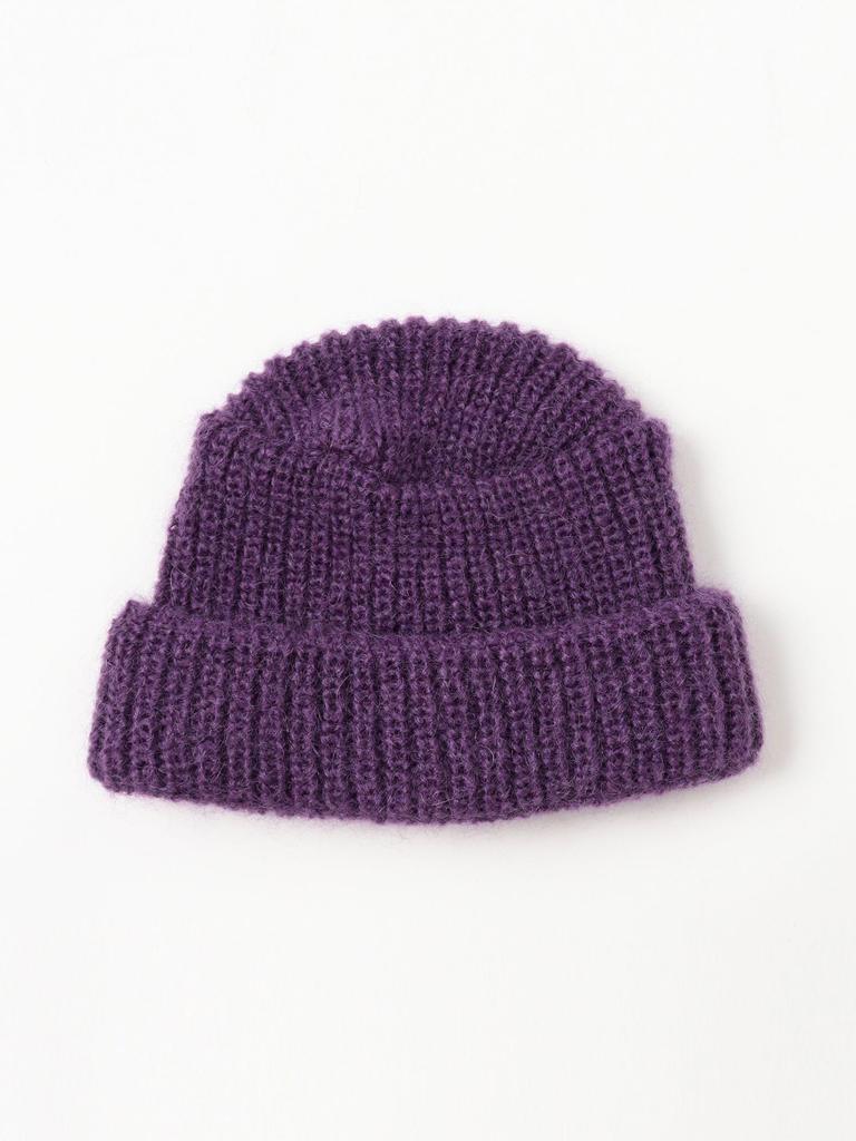 Beams Boy Hat [Special Order] Cableami Mohair Watch Cap Women's Purple Free