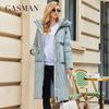 Gasman Новинка 2023 года, женская зимняя куртка, длинные пальто с капюшоном, женские модные теплые парки, брендовые женские пуховики высокого качества 83287