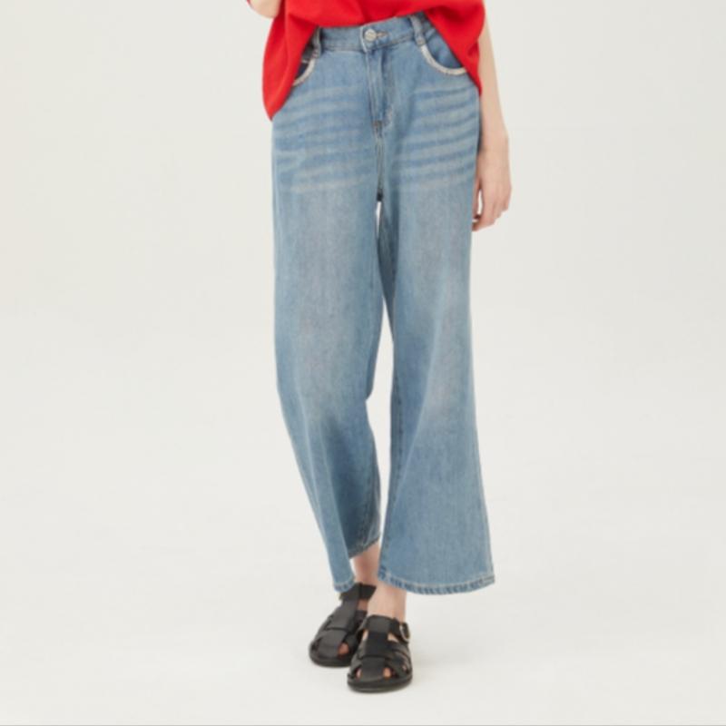 [benetton] Pocket Line Washing Uniform Denim Pants Badpa4511