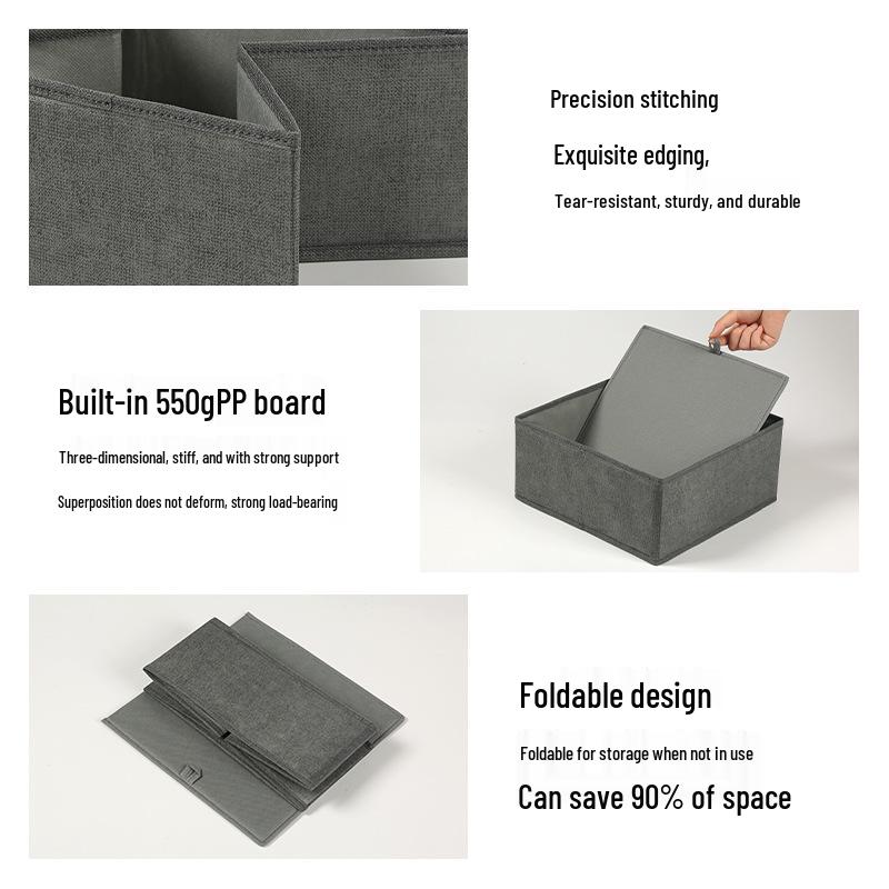 Wardrobe Organizer: 3-Piece Fabric Drawer Set for Bras, Underwear, and Socks.