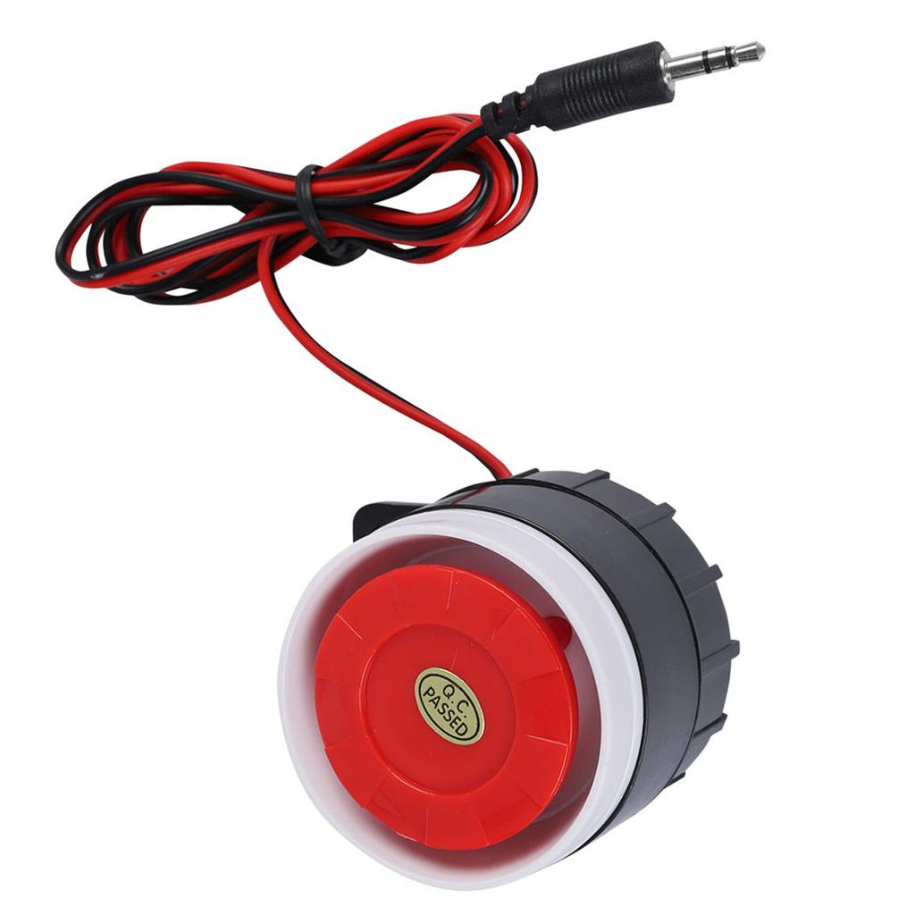 120dB DC 12V Mini Red Wired Horn Siren Sound Alarm System Warning Horn for Home Security