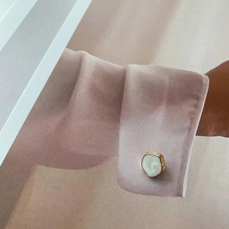 10 шт. Красивые металлические пуговицы 10 мм в форме маленького облака, металлические пуговицы на ножке, аксессуары для шитья блузок и рубашек