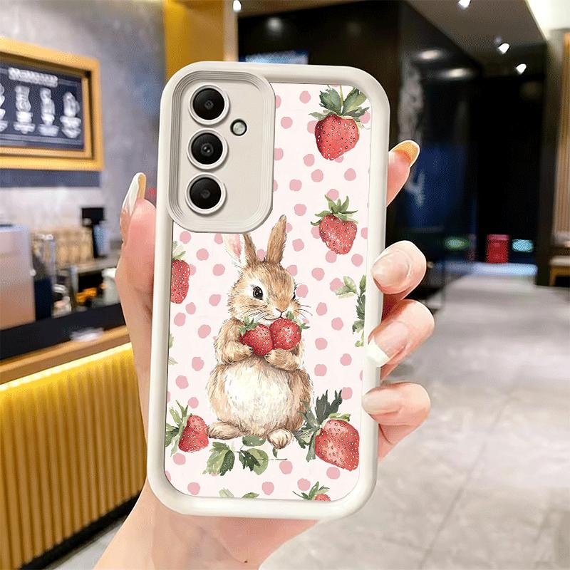 Чехол для телефона Samsung Galaxy S26 S25 Ultra S24 FE Милый мультяшный кролик Раббит Чехол S23 Plus S22 + S21 S20 5G Мягкий силикон Funda