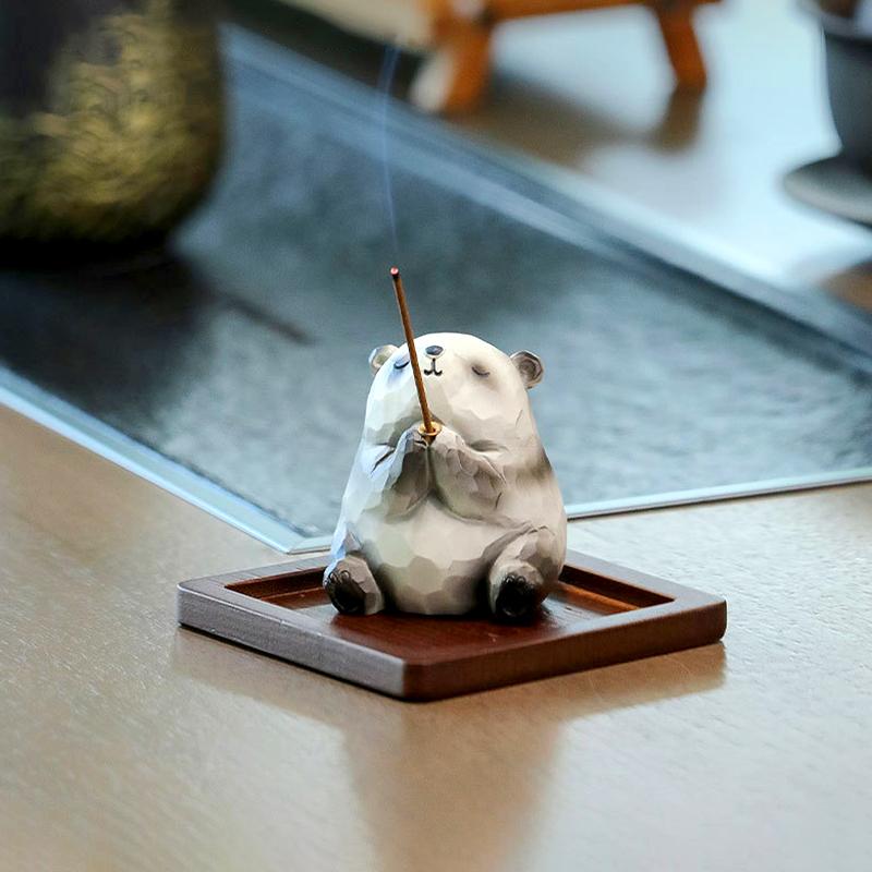 1 шт. мультяшное животное, забавная курильница для благовоний, милый орнамент Dsek, подарок на вечеринку, поделки из смолы, благоприятная удача, домашний декор