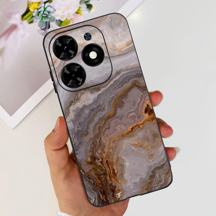 For Tecno Spark GO 2024 2023 2022 Case Soft TPU Silicone Clear Bumper Coque BG6 BF7n KG5 Fundas Marble Space Man Dragon Etui