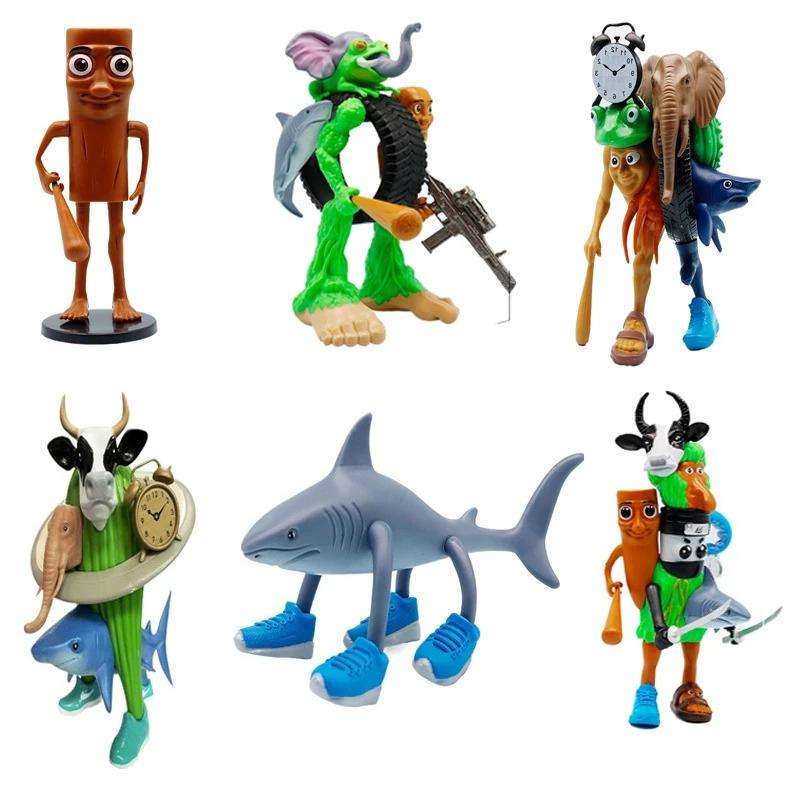 Тун Тун Тун Сахур Тралалеро Тралала Итальянский Мозговой Гниль Издание Монстр Фьюжн Аниме Экшн Мультфильм Орнамент Веселая Игрушка Подарок Фигурка